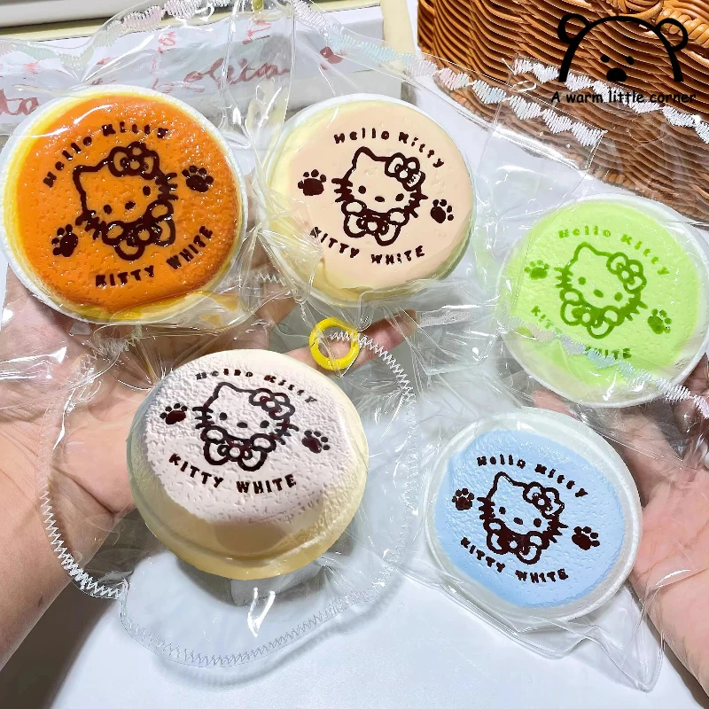 

Милая силиконовая игрушка-антистресс Hello Kitty в форме колеса, супермягкая, медленно восстанавливающая форму, для снятия стресса и тревоги