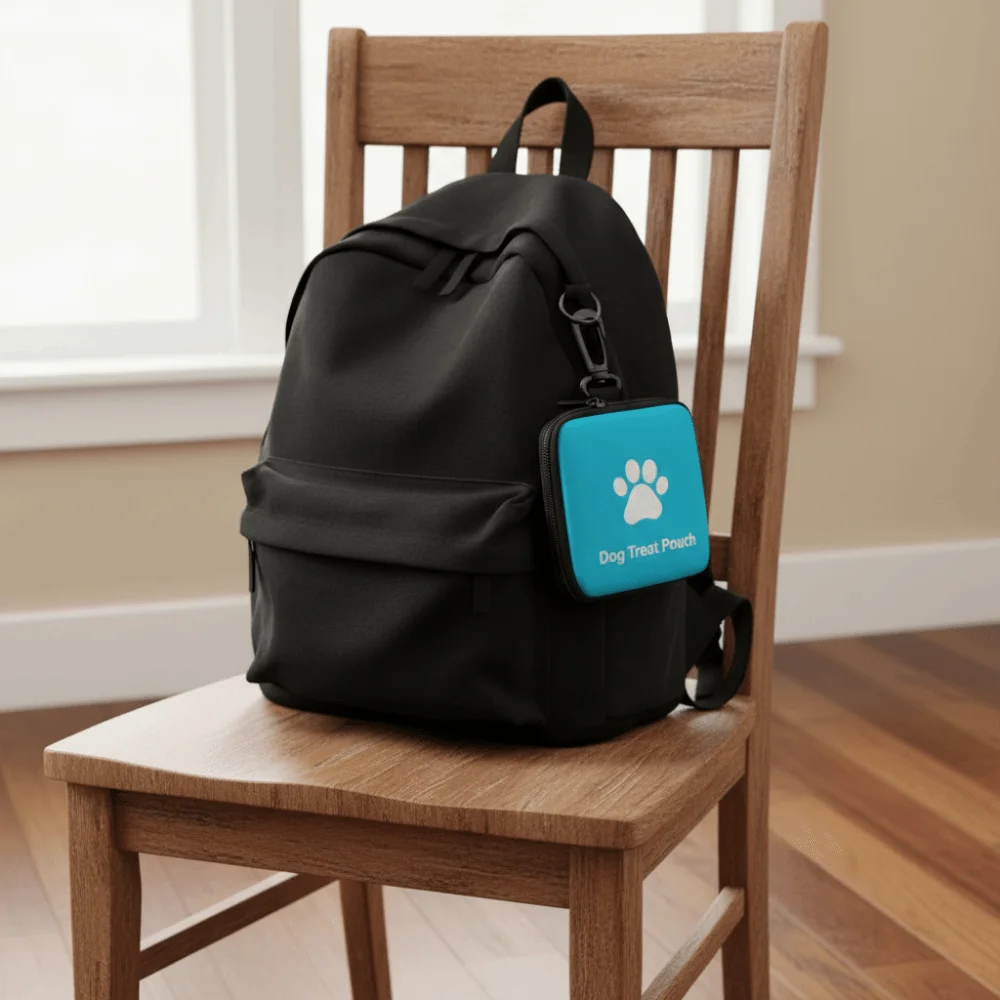 Waterproof Portable Dog Snack Bag Leak-Proof Zipper Closure Pet Snack Container with Hanging Ring Large Capacity Dog Food Bag