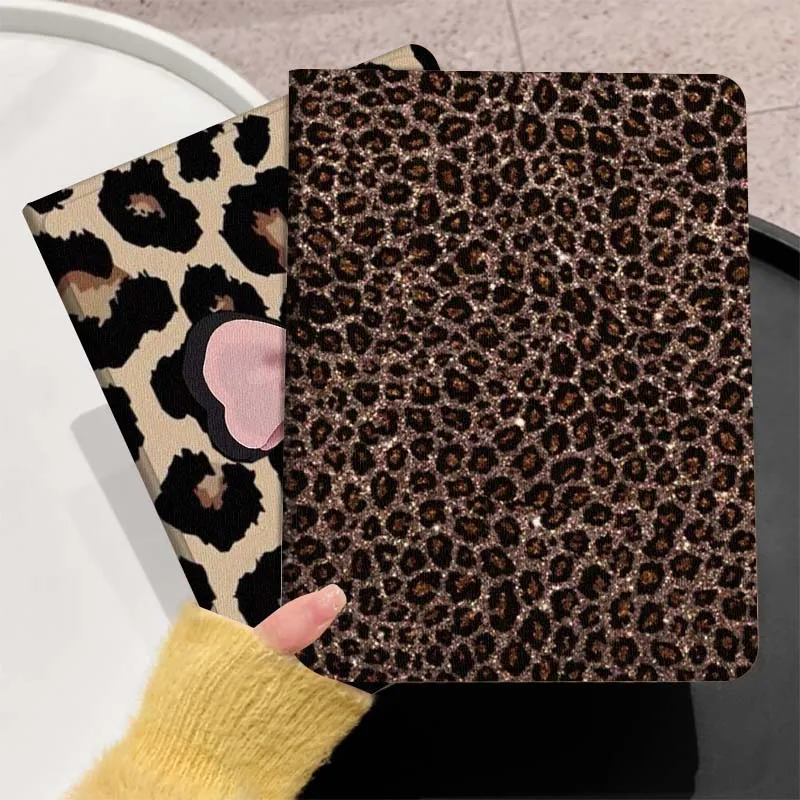

Art Bow Leopard Print Gift For Huawei MediaPad T5 T10s M6 M5Lite SE Honor Tab 5 6 7 V7 V8 X8a X9a Pro Soft Tablet Case