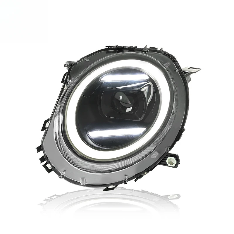 

Подходит для BMW MINI R56 2007-2013 годов выпуска, модифицированная фара в сборе R55R57 с новыми светодиодными линзами и дневными ходовыми огнями.