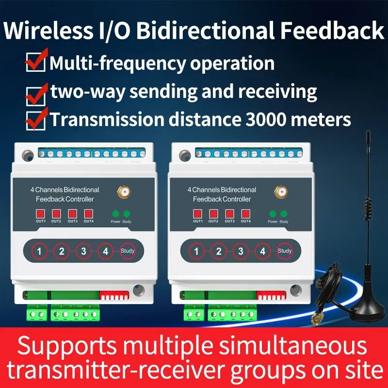 Long range LoRa wireless transceiver module transmitter receiver pair industrial remote control switch relay wireless 12V24V 220