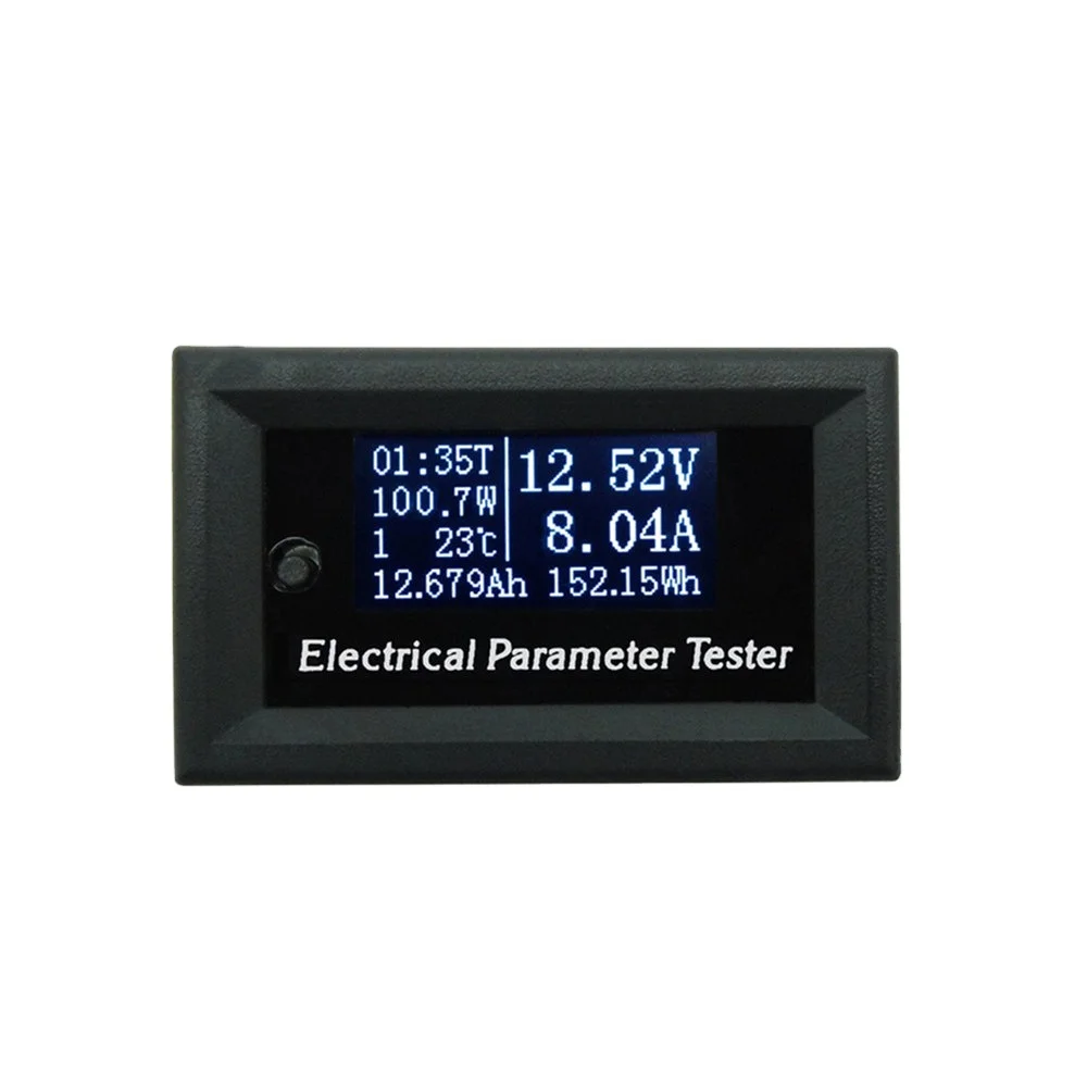 100V10A 7in1 OLED Display Spannung Strom Zeit Kapazität Amperemeter Elektrische Batterie Digital Voltmeter Multimeter Tester