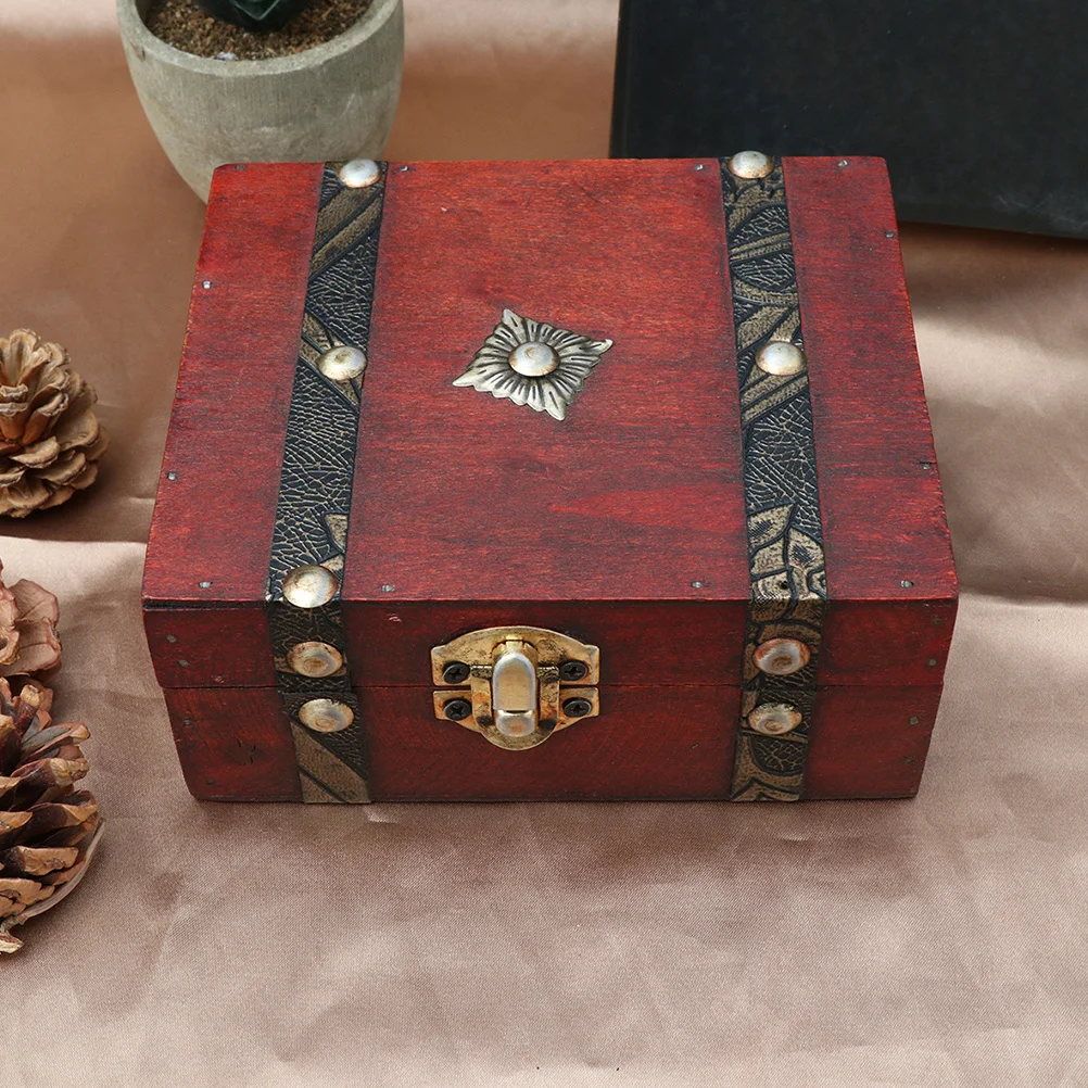 1 قطعة صندوق مجوهرات خمر منظم خشبي للخواتم القلائد أقراط أساور حقيبة للتخزين أشتات منزلية حارس هدية