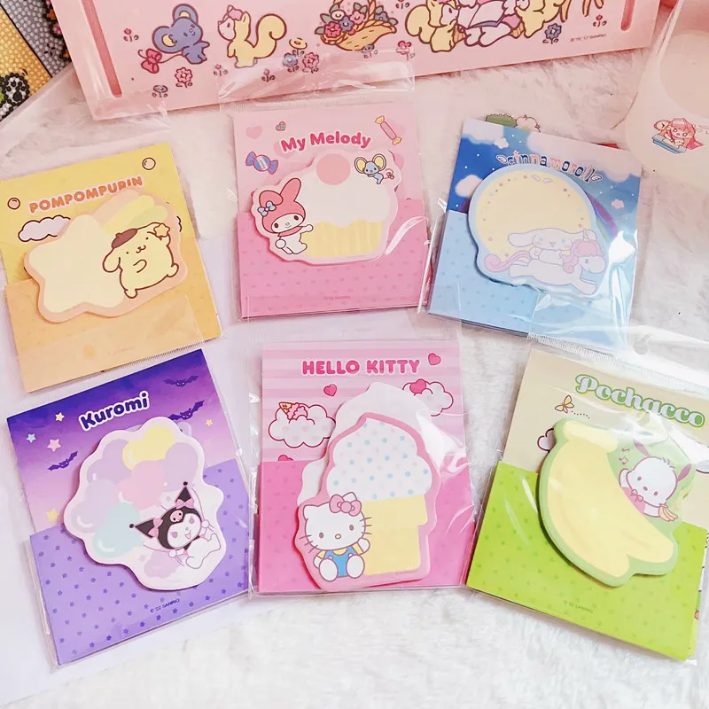 60 Pages Cute Cartoon Memo Pad Scrapbooking Journal Collage DIY Sticky Notes Student Leave Message Notepad Kawaii Stationery