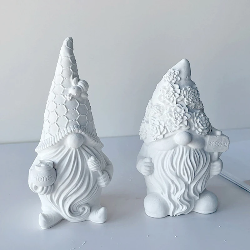 Christmas Ornament Silicone Candle Mold DIY Faceless Santa Claus Making Plaster Epoxy Resin Candle Molds Home Decor Craft Gifes