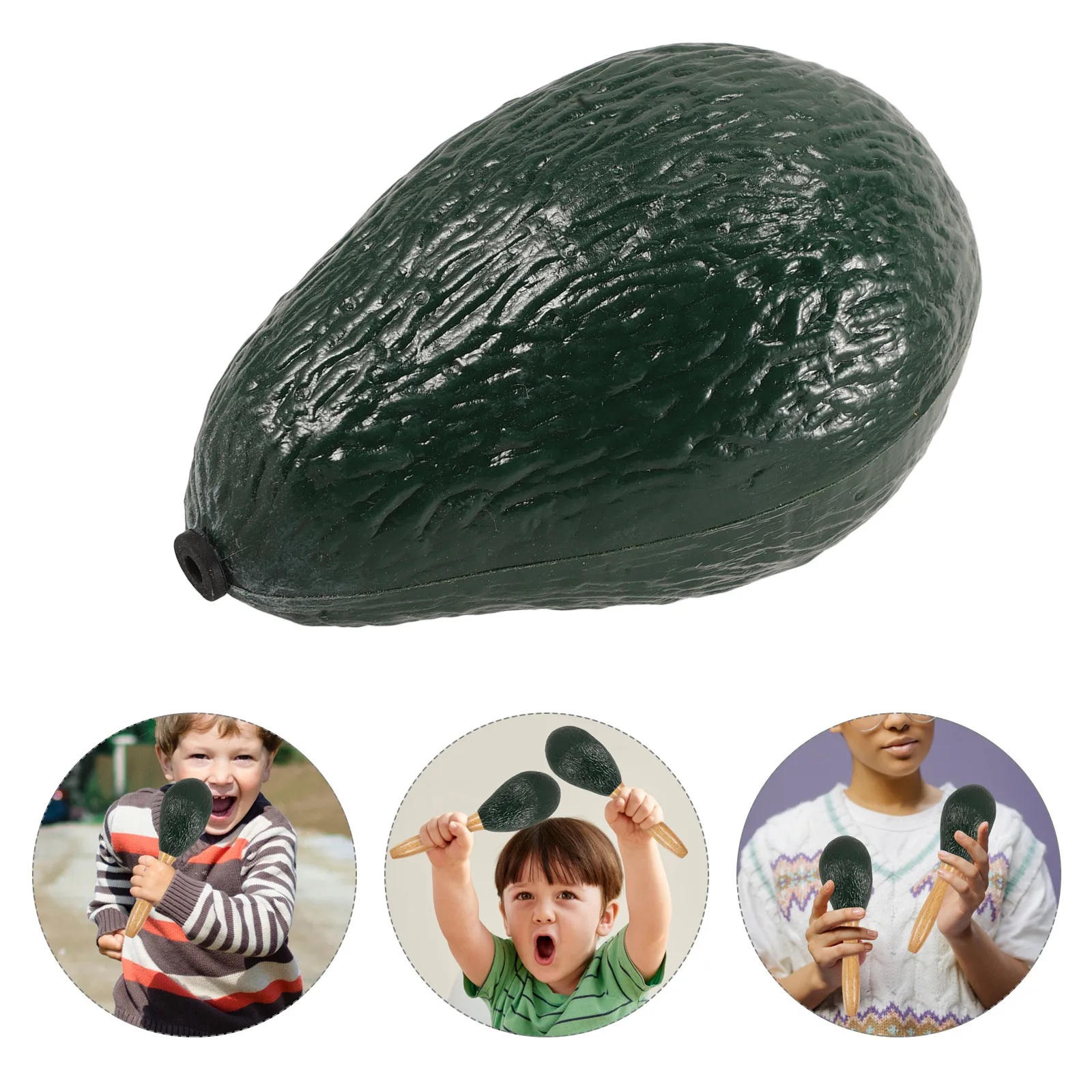 Avocado Sand Tube Fruit Musical Instrument Toys Instruments Shaker Playthings Sandbox