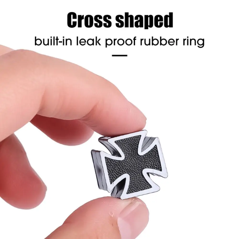 Durable Bike Motorcycle Cross Style Dust-proof Cover Valve Stem Cap Protective Cover Tyre Accessories
