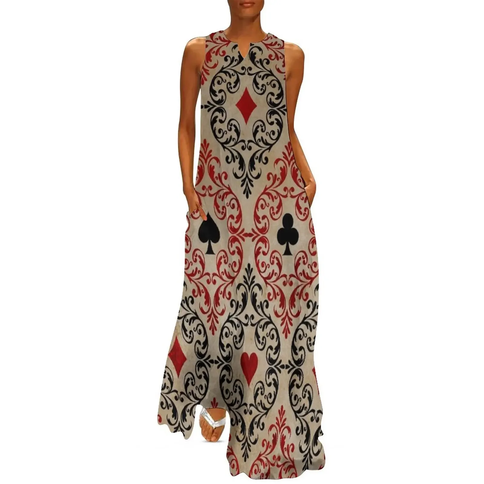 

Beautiful Elaborate Vintage Playing Cards Long Dress dresses for woman dresses summer woman 2025 elegant women's sets Dress