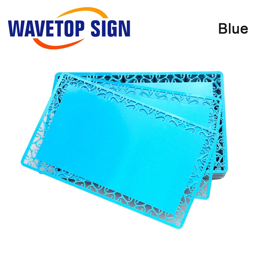 SignkoRay 100 قطعة 0.2 مللي متر بطاقات اسم الأعمال متعدد الألوان سبائك الألومنيوم الصفائح المعدنية اختبار المواد لآلة الوسم بالليزر