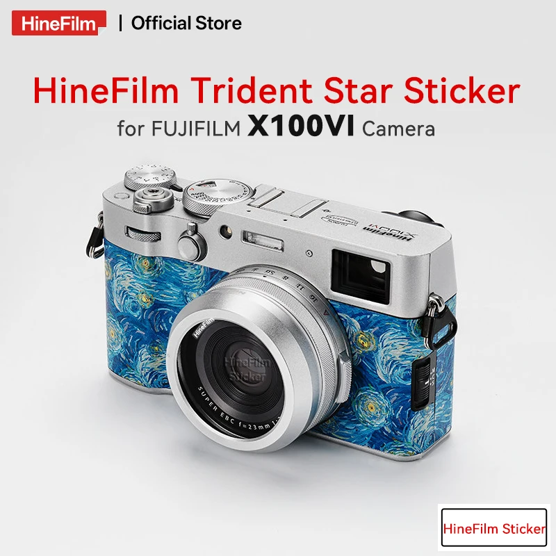 Защитная пленка Hinefilm для камеры Fujifilm X100VI, наклейка-декаль для камеры Fuji X100 VI, защитный чехол-обертка.