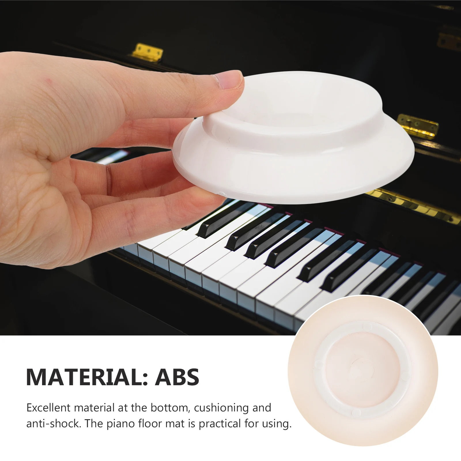 

8Pcs Non- Piano Foot Floor Pads Shock-Proof Compression Resistant Safe Lasting Use Practical Simple Appearance