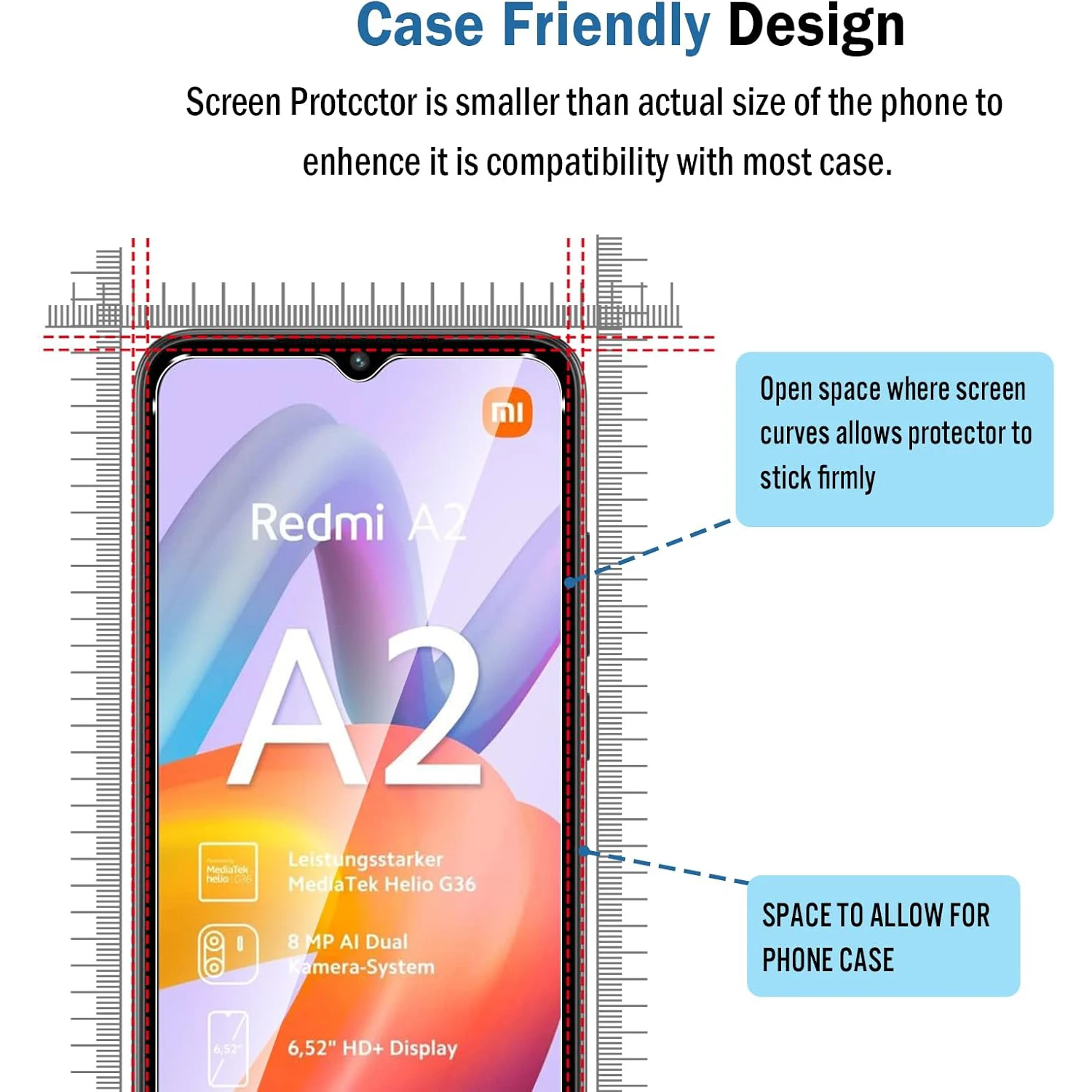 For Xiaomi Redmi A2 A2+ Tempered Glass Screen Protector Glass Film