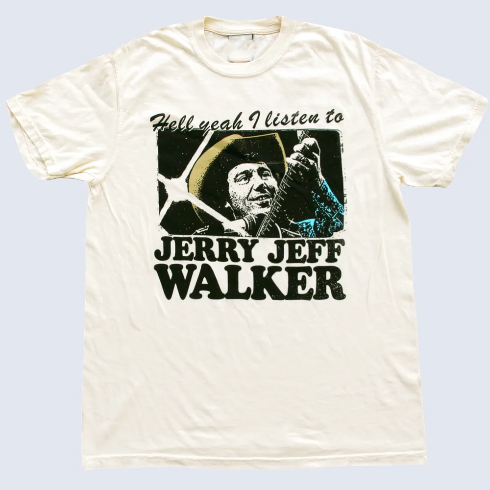 Рубашка Retro Hell Ye I Listen To Jerry Jeff Walker, белая рубашка унисекс S-234XL NE851