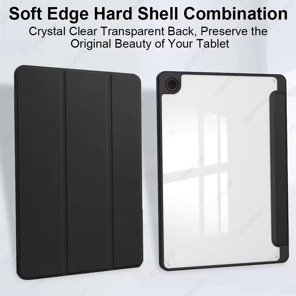 Transparente Hülle für Samsung Galaxy Tab A9 A11 Plus 11 8.7 S9 S10 Plus FE S7 S8 Plus 12.4 S6 Lite 10.4 mit Stifthalter-Abdeckung – Detail 5