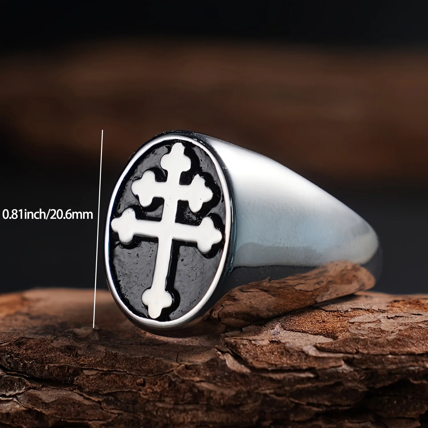 خاتم عصري للرجال، خاتم متقاطع شخصي من الفولاذ المقاوم للصدأ 316L، طراز للجنسين، مجوهرات مصنوعة يدويًا مناسبة للهدايا اليومية