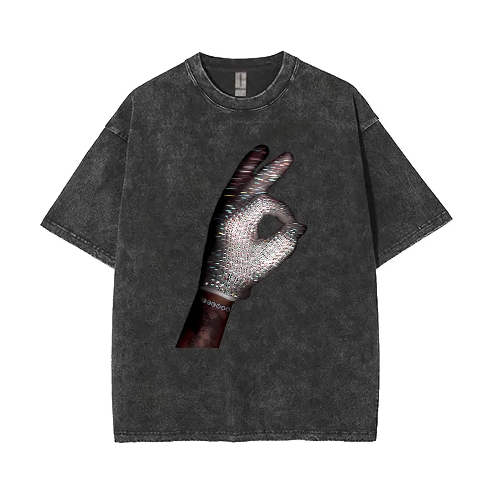 

Washed Vintage Rapper Drake Iceman Album Cover T-shirt Men Women Hip Hop Fashion Pop Music T-shirts Male Casual Cotton T Shirts