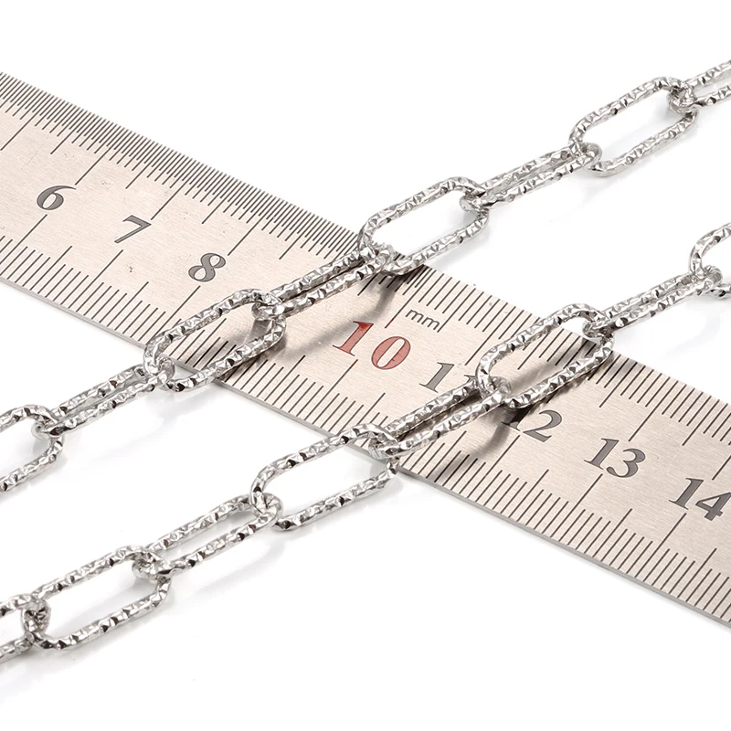 1Meter Stainless Steel Oval Chains For Needlework DIY Jewelry Findings Necklaces Bracelets Making Accessories Supplies Wholesale