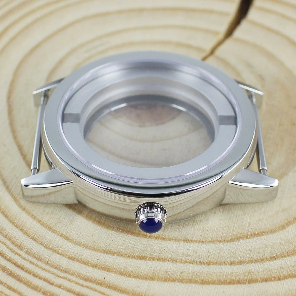 42 مللي متر حافظة ساعة من الفولاذ المقاوم للصدأ الياقوت كريستال الساعات اكسسوارات ل Eta 2824 PT5000 32.50-34.00 مللي متر ساعة الطلب إصلاح أجزاء