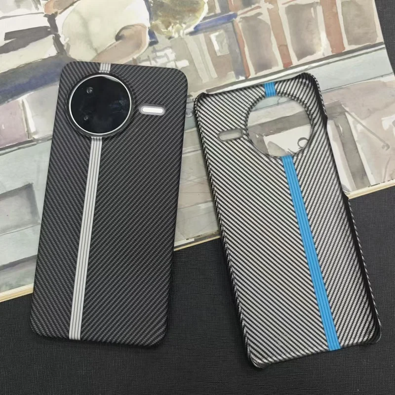حافظة Funda لهاتف Redmi POCO F7 Ultra خفيفة الوزن ومسار صلب من ألياف الكربون غطاء نحيف لهاتف OPPO Find X8 Ultra غلاف هاتف
