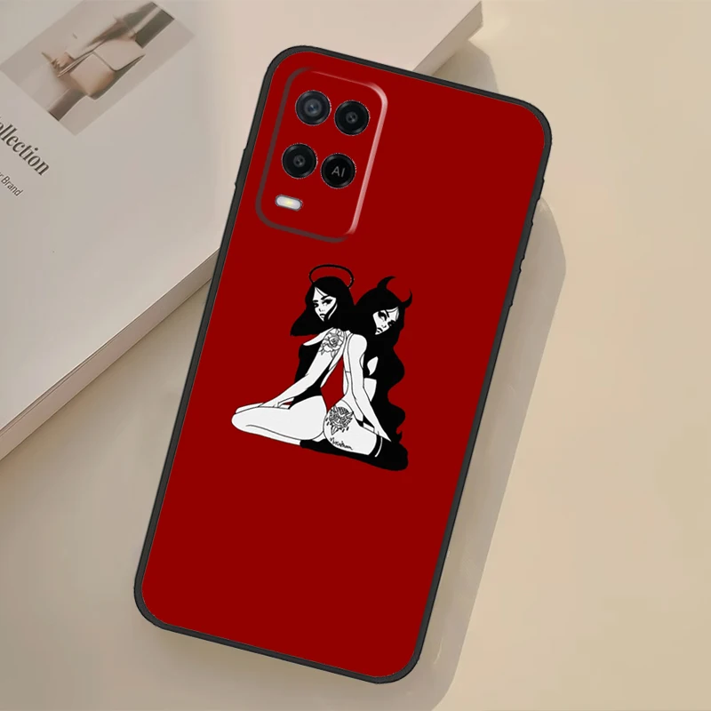 Satan Nun Devil Girl Case For OPPO A98 A78 A58 A96 A76 A16 A53S A57S A15 A5 A9 A54 A74 A94 A52 A72 A91 A17 A77