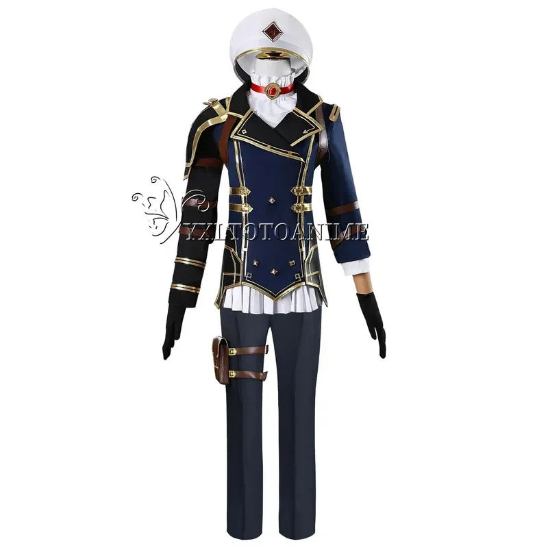 LOL 케이틀린 키람만 코스프레 바이올렛 아케인: 게임 케이틀린 필트오버의 보안관 바이올렛 코스프레 의상 가발 할로윈