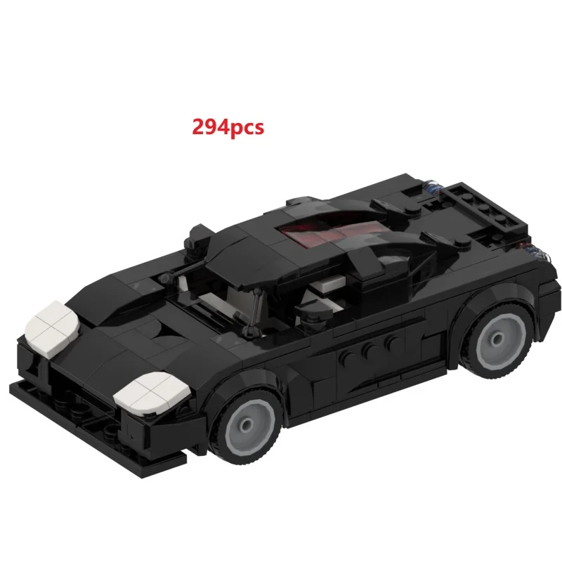 MOC auto sportiva da corsa Veicolo Campione di velocità Racer Building Blocks Mattoni Garage creativo Giocattoli per fai da te