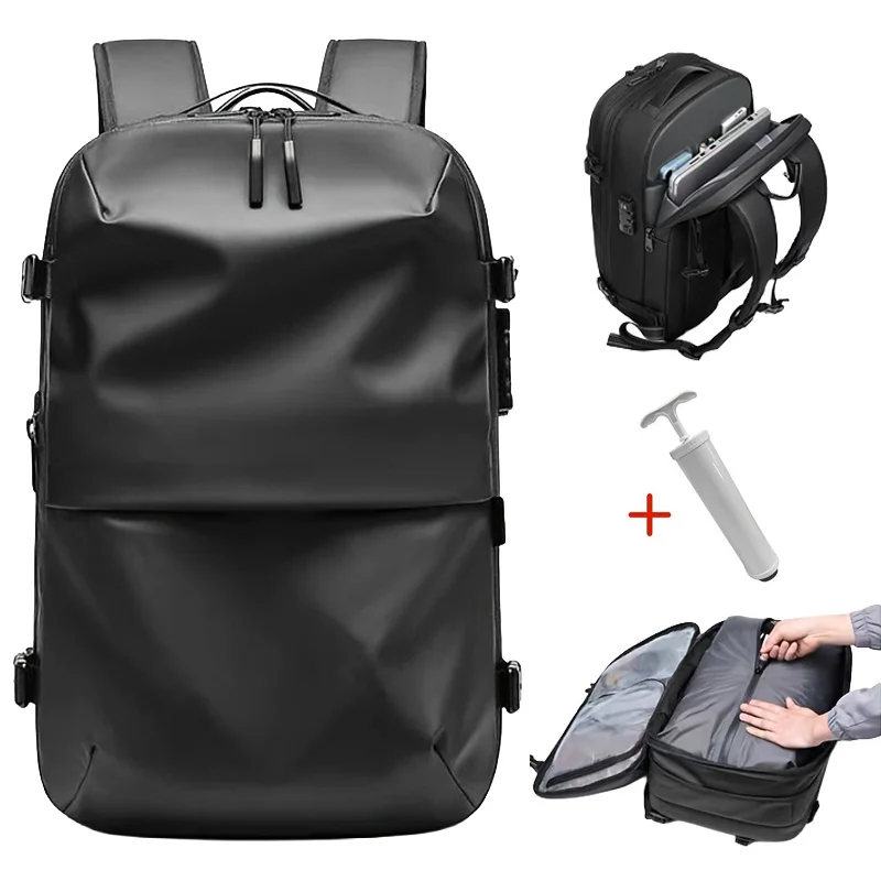 Vacuum compression dry and wet separation travel luggage bag multifunctional commuter computer backpack