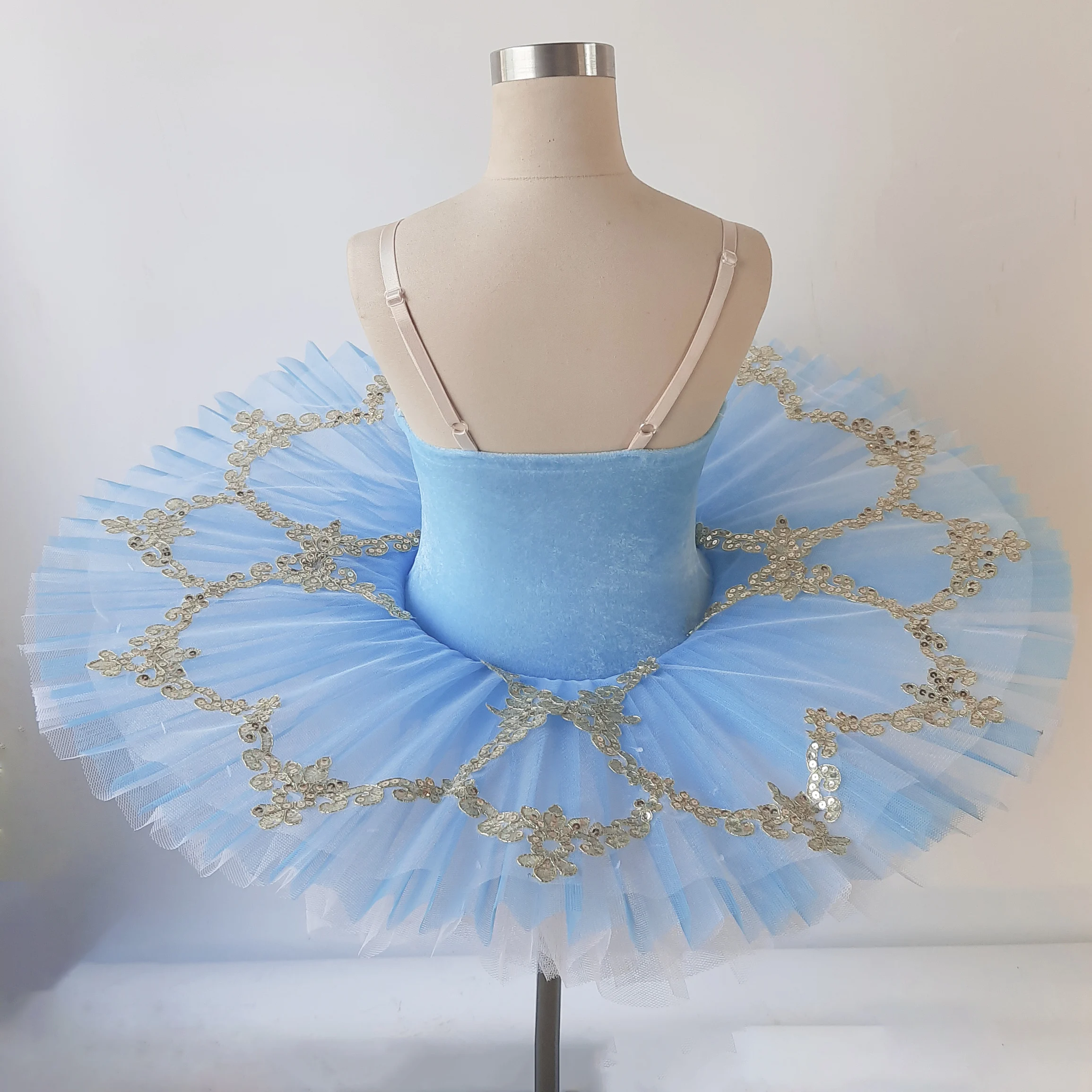 Robe de Ballet bleue pour filles, Costumes Tutu pour enfants, robe de ballerine professionnelle pour Halloween, robe de soirée pour enfants