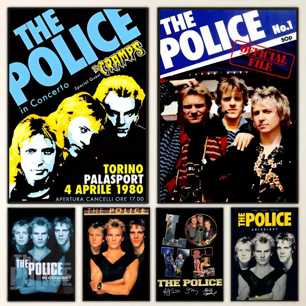 The Police Classic 80s Rock Band Album Music Portrait Poster Aesthetic Art Print for Bedroom & Living Room Decor, Unframed