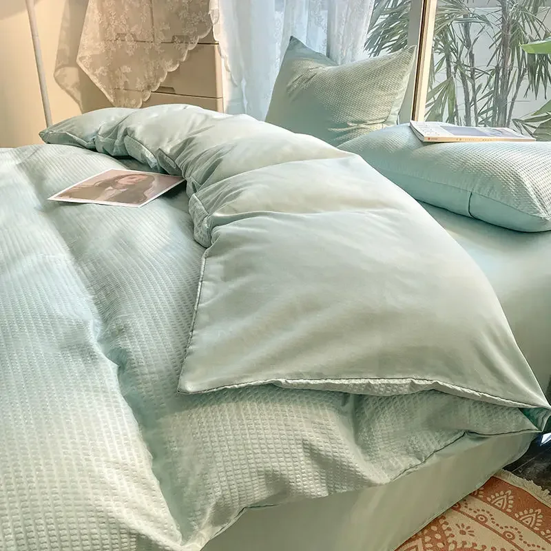 

Пододеяльник King Queen Size, простые вафельные пододеяльники, дышащие удобные постельные принадлежности для спальни, домашнее четырехсезонное постельное белье, новинка