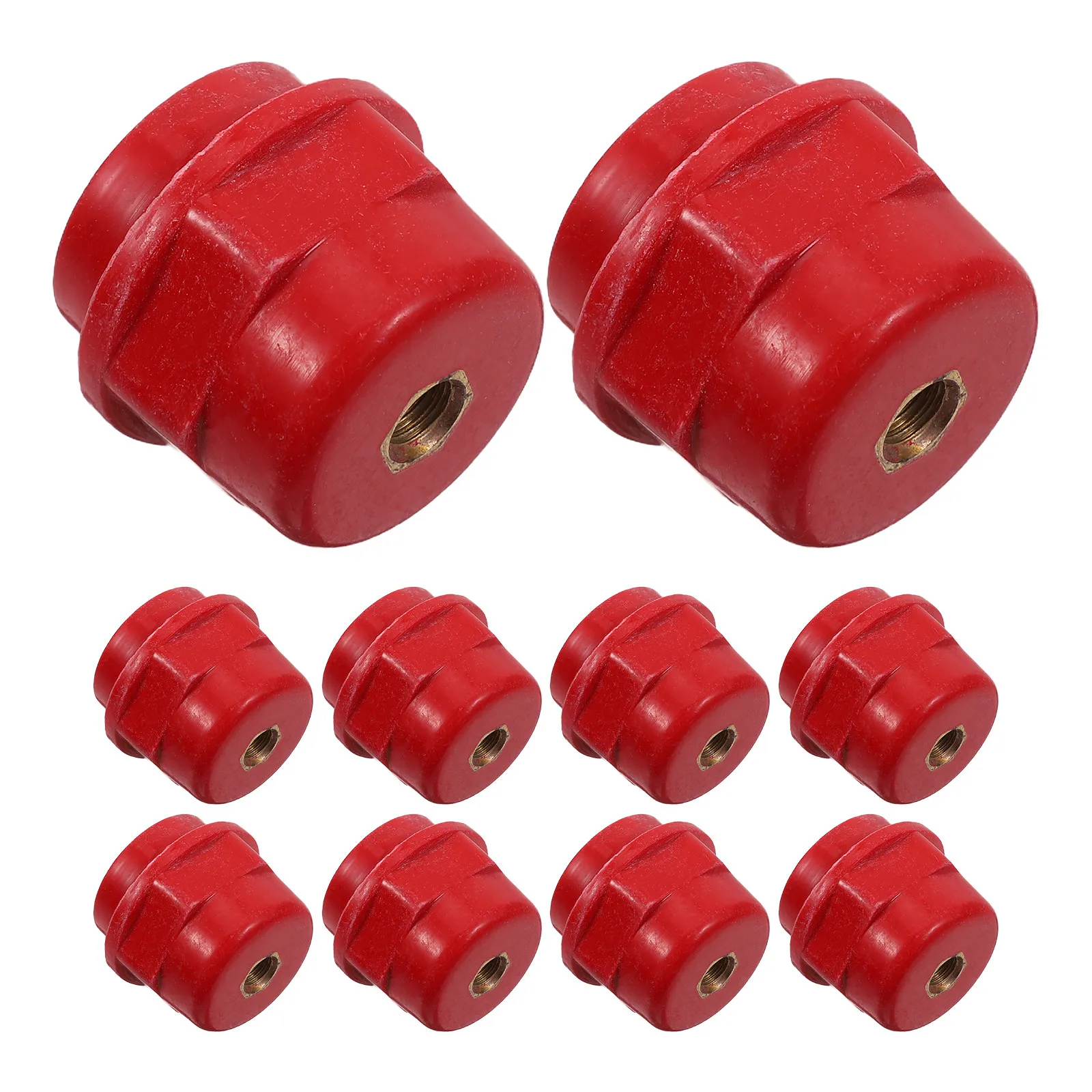 10Pcs Low Voltage Insulator Sm25 M6 Polyester Standoff Busbar Supporter High Strength Insulator for Distribution Panel