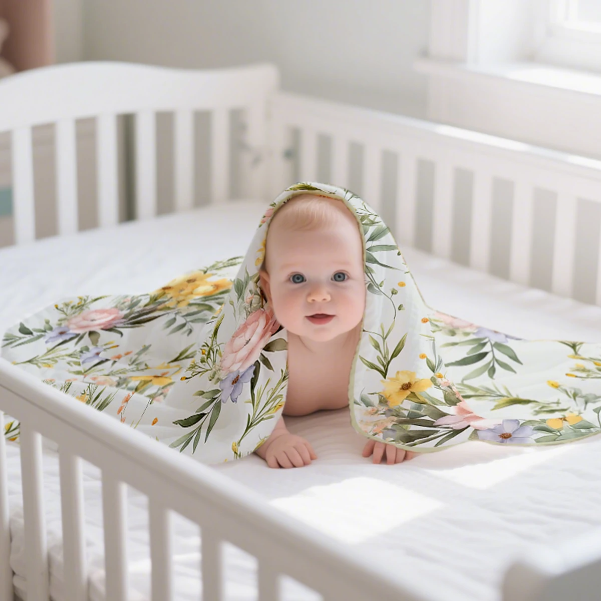 Elinfant 1 Pc Baby Summer Cooling Blanket Print Cooling Throw Blanket with Double Sided Cold Effect,Cool Lightweight Breathable
