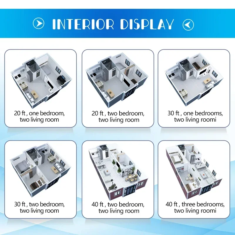 الحديثة المحمولة وحدات المحمول الجاهزة الفاخرة المعيشة المنازل الشحن البضائع الجاهزة حاوية مقاومة للماء منزل صغير للبيع
