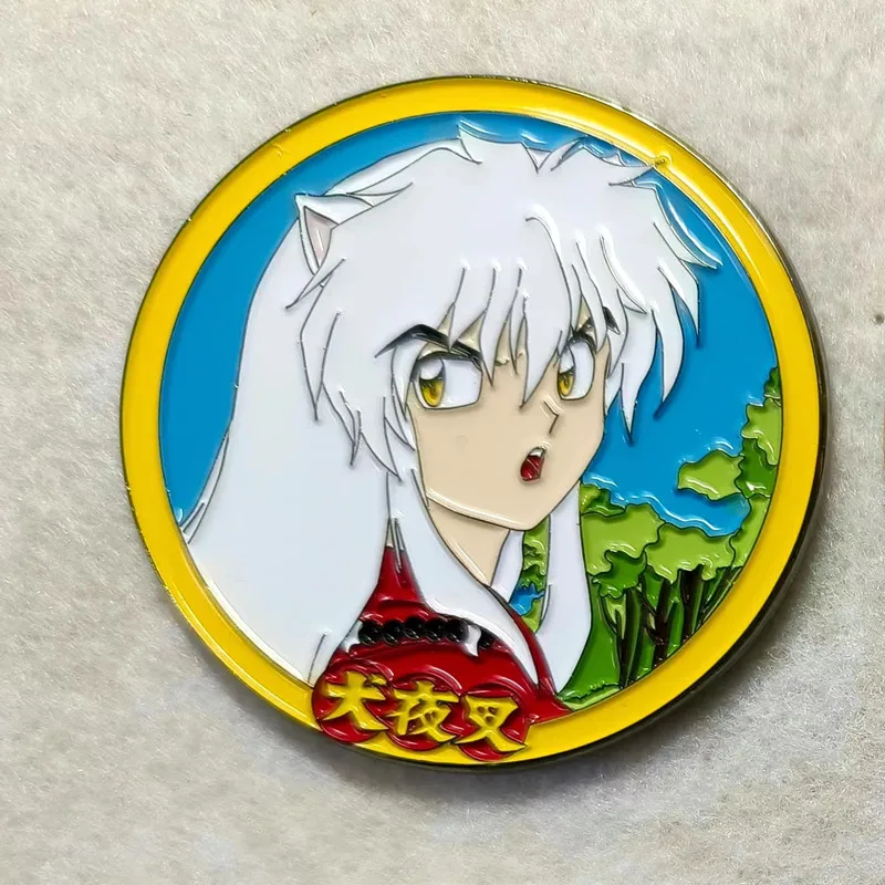 Anime Inuyasha Brooch Cartoon Character Enamel Pin Couples Badge Jewelry Accessory for Fans