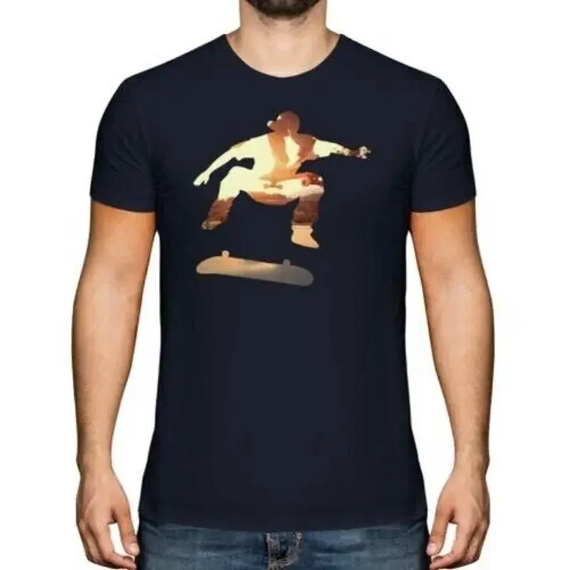 Men's Skater T-Shirt Top Gift Extreme SPORTS Geometric