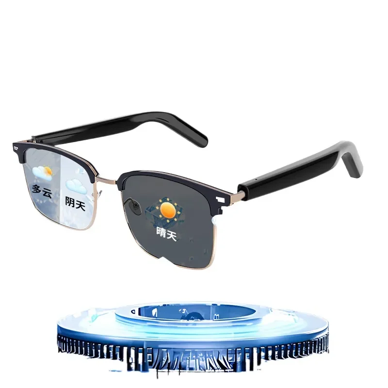 Smart Glasses Bluetooth AI Translation Sunglasses Men Women Color Changing Lens Music Call Anti UV Multifunctional Eyewear