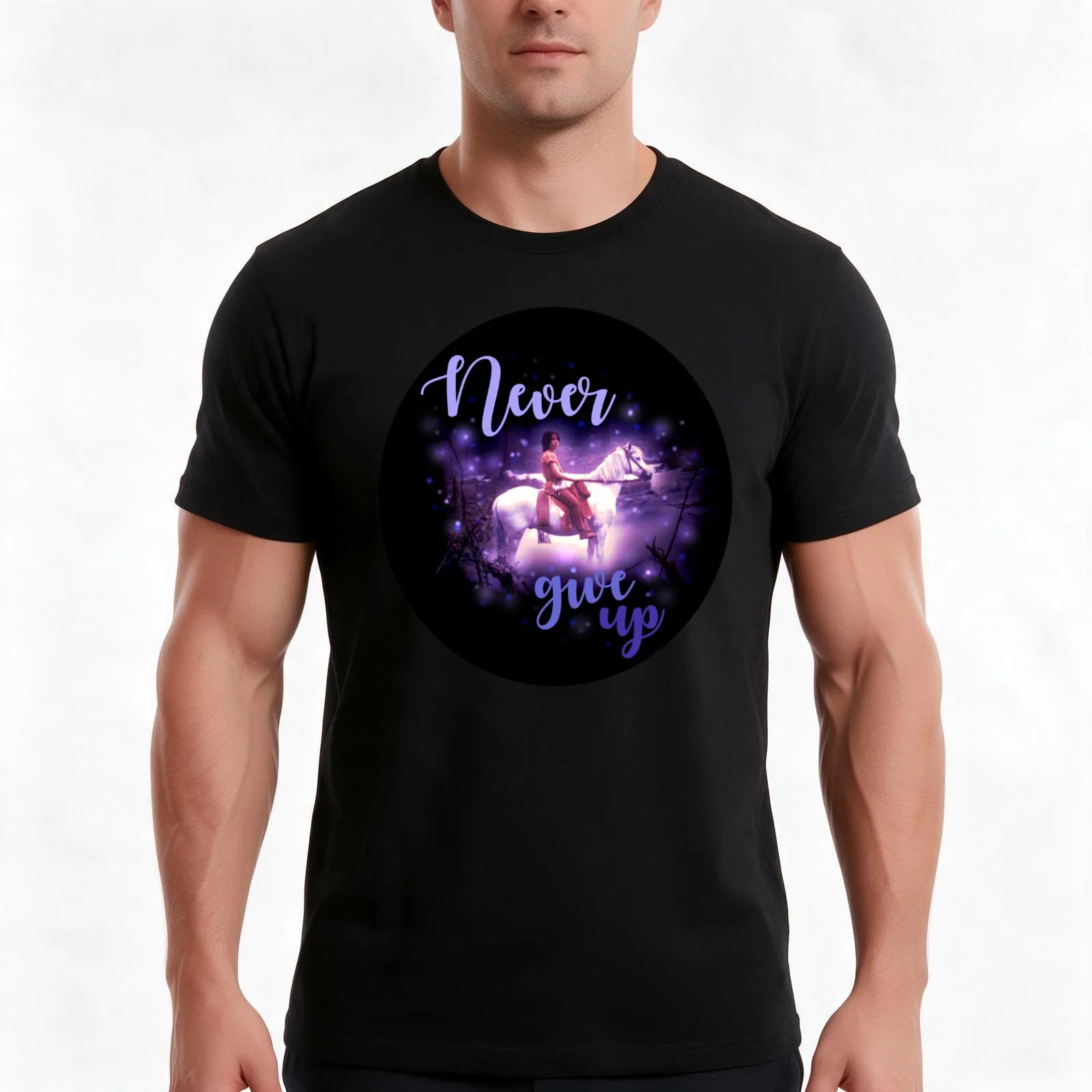 Neverending Story Artax and Atreyu T-Shirt Summer Casual Cotton Tee Oversized Streetwear Tops Vintage Graphic Print