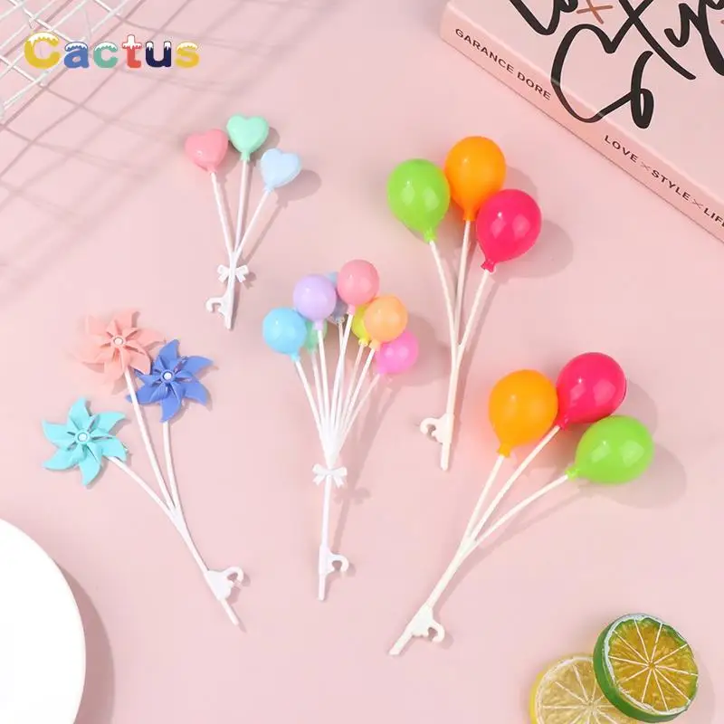 

1Set 1:6 Dollhouse Miniature Colorful Balloon Windmills Round Heart-shaped Balloon Ornament Home Garden Decor Toy