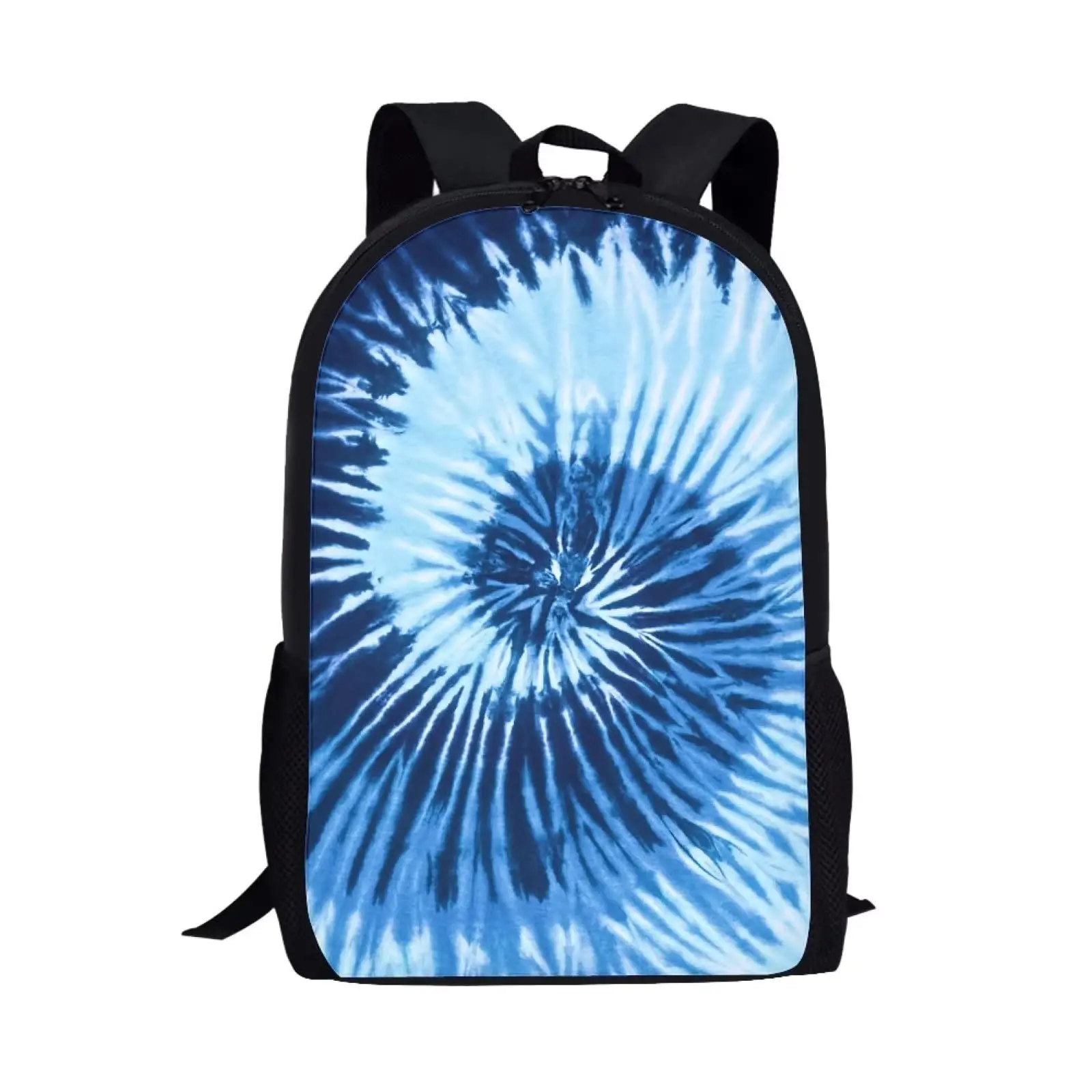 Marineblauwe Tie Dye Print Schooltas Kinderen Student Laptop Rugzak Voor Middelbare School Tieners Meisjes Boekentassen Reizen Dagrugzak