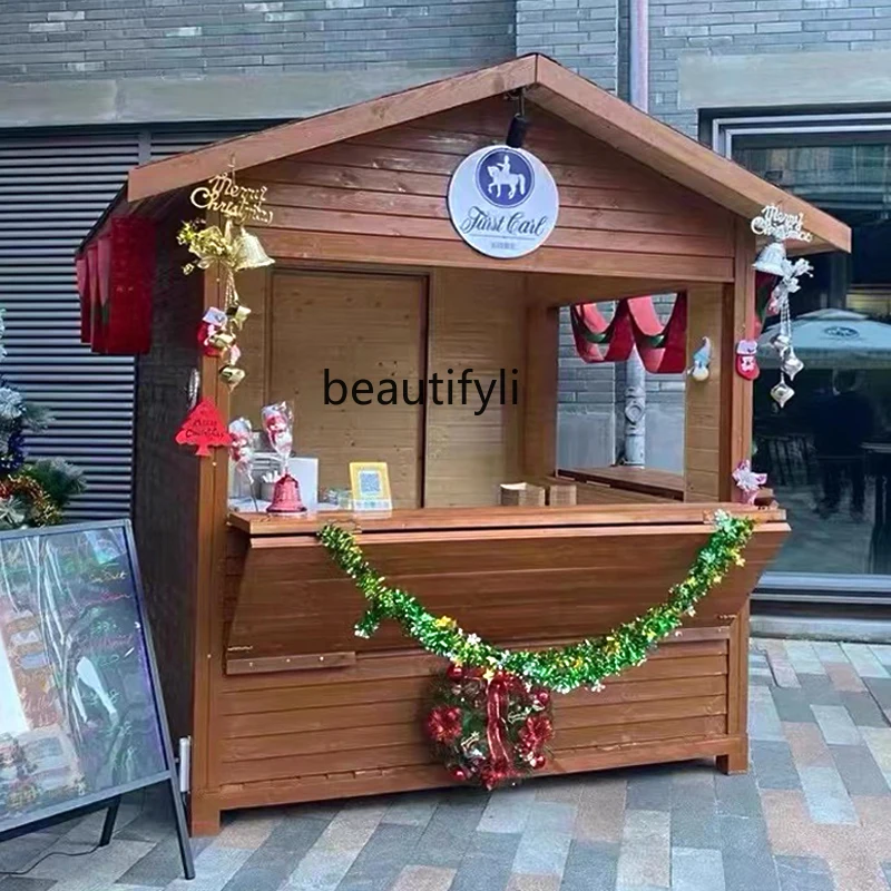 

Mobile Sales Booth Custom Anti-Corrosion Wood Small Cabin Outdoor Villa Homestay Wooden House