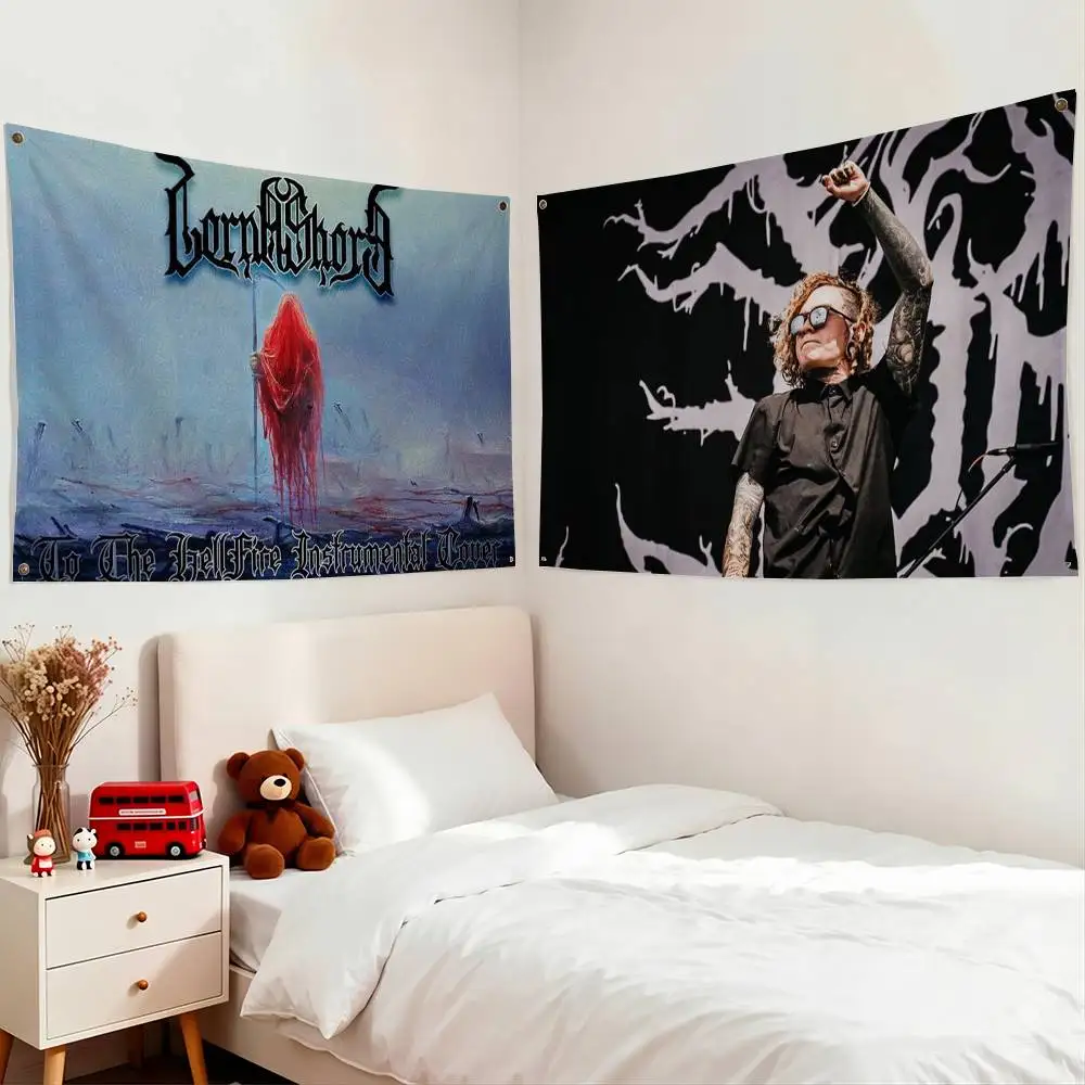 L-Lorna Shore Pain Remains Flag Suitable For Party Club Outdoor Interior Wall Decoration Banner Fans Gift