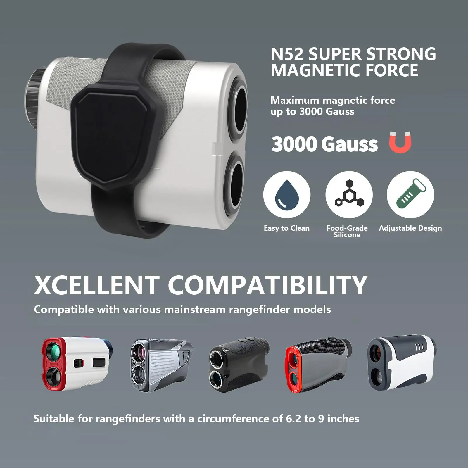 حامل مكتشف المدى، شريط تخزين محدد المدى للجولف، حامل اختبار المسافة خفيف الوزن لمدى الممارسة الداخلية للطورة الخارجية