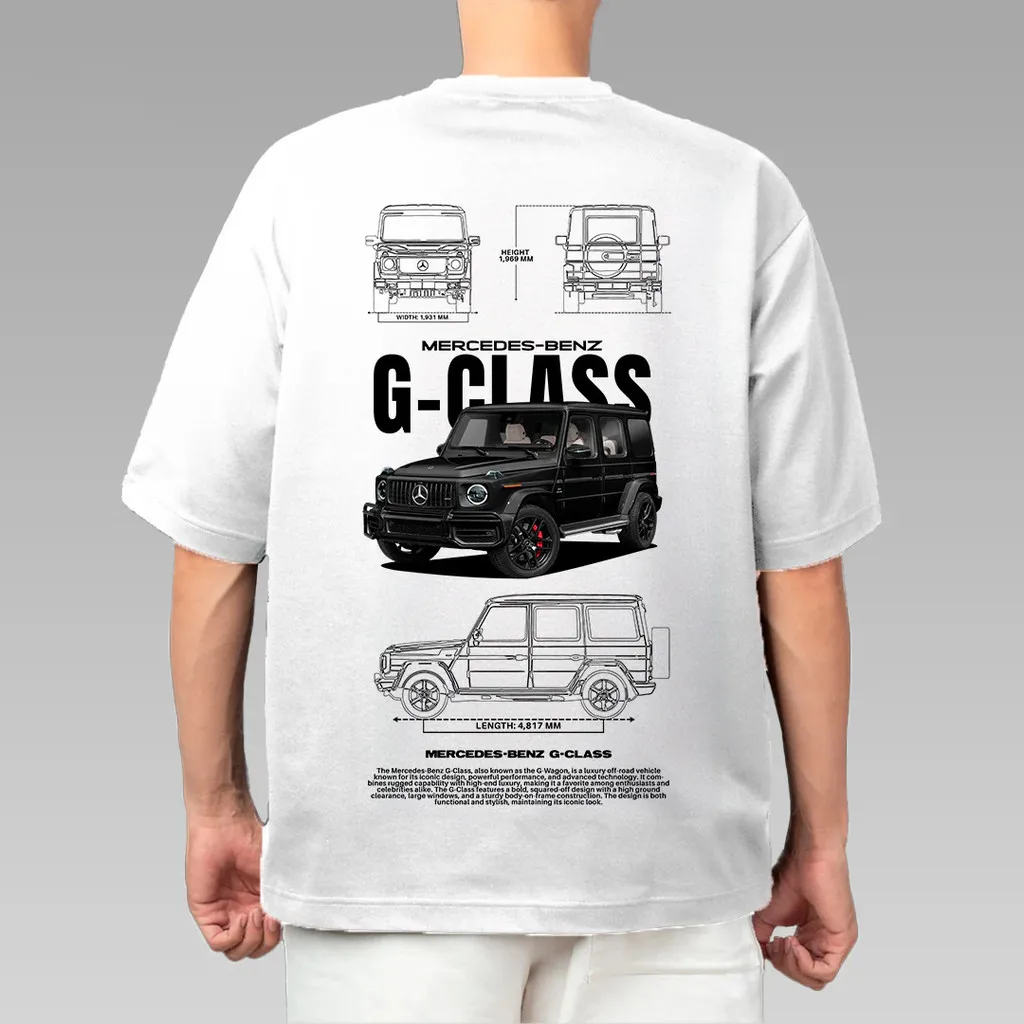 

Hot-selling American G-CLASS Car Print Men's New Short-sleeved 100% Cotton Leisure Modified Car T-shirt Men