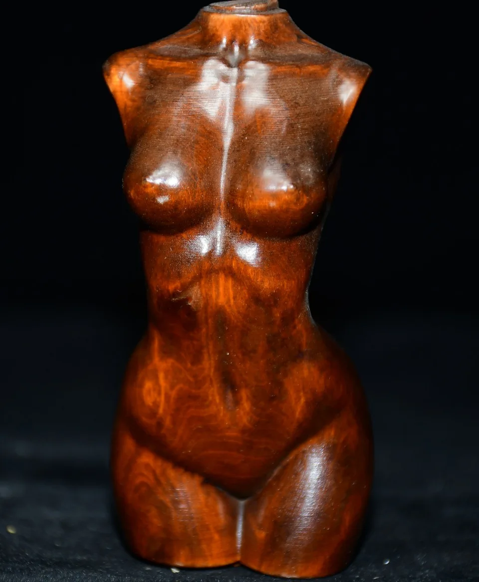 Collection Old Boxwood wood carving Model Goddess Women's touch tools Study Amass wealth Ornaments Town house