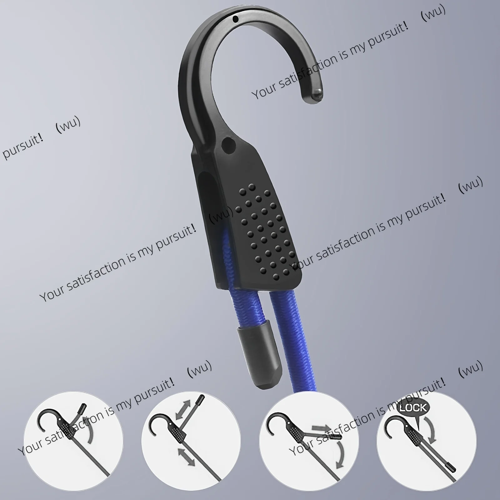 1.5m Car Clothesline Adjustable Elastic Bungee Cord for Travel Cord Hooks Compact and Versatile Outdoor Luggage Straps