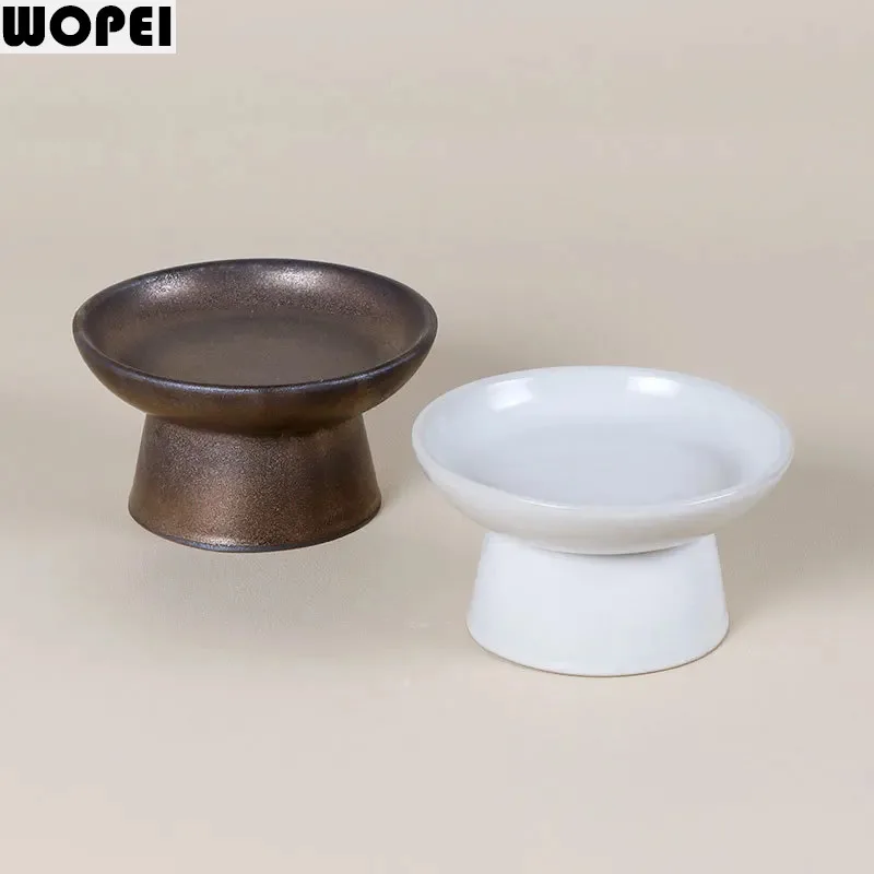 Vintage High Foot Ceramic Plate Creative Dessert Plate Sushi Dish Appetizer Plate Serving Plates Molecular Cuisine Tableware