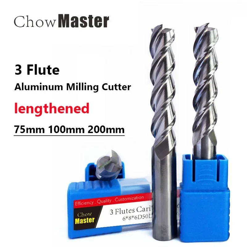 ALUMINIUM END MILL 3 FLUIT HRC55 CNC SPIRAL ROUTER BIT 1 TO 20MM BLADE DIAMETER VOOR ALUMINIUM GLASVEZEL ACRYL MILLING CUTTER