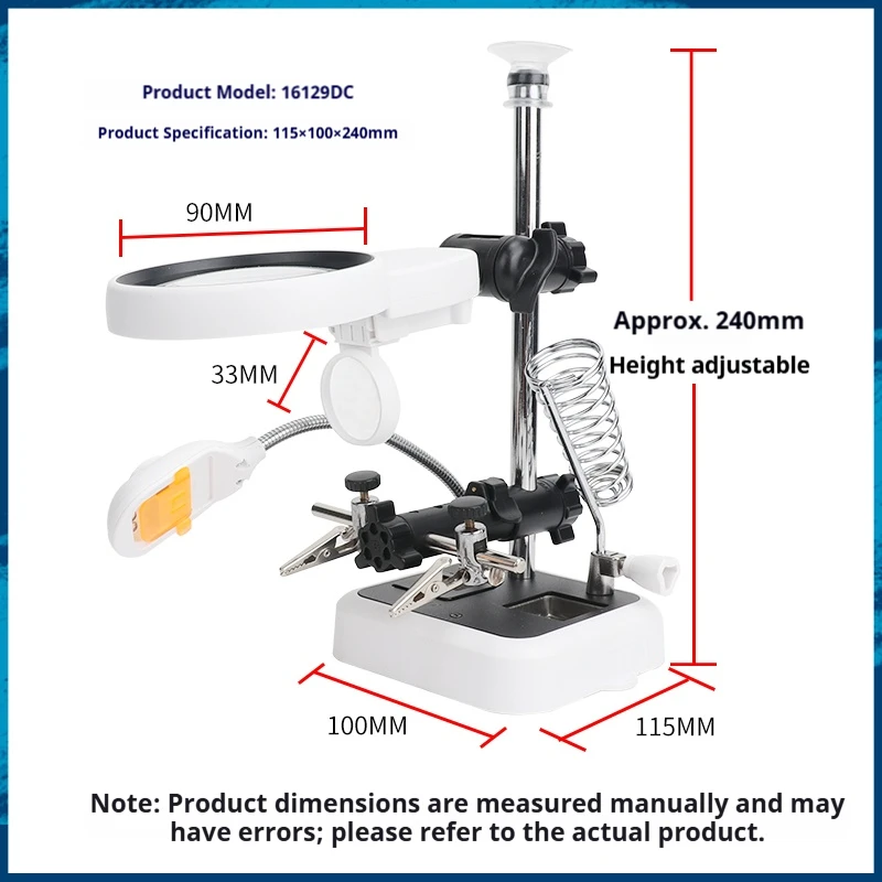

High-definition table magnifier mobile phone circuit board maintenance clock welding auxiliary fixture testing table Pcb