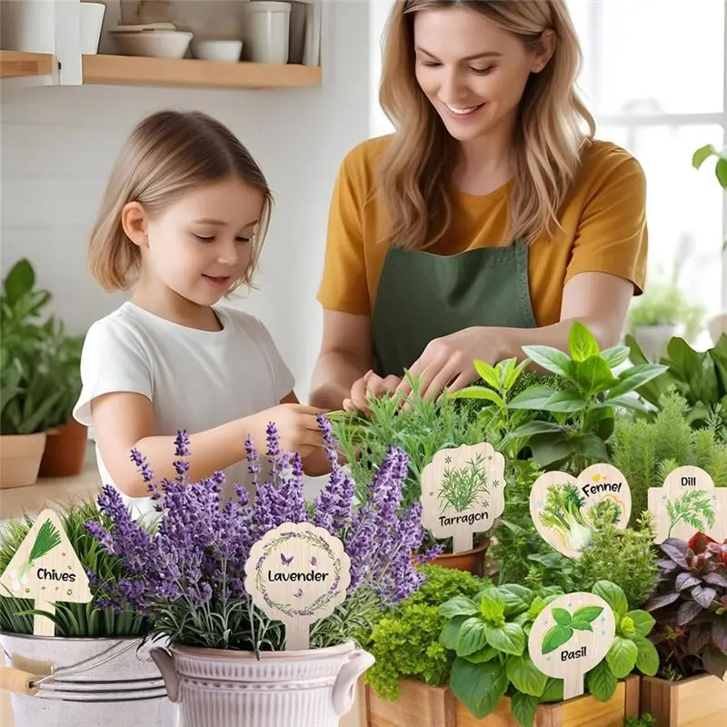 Waterproof Garden Markers-15 Pack Plant Label Signs, Plant Tags For Outdoor Garden, Plant Labels With Names-AC17