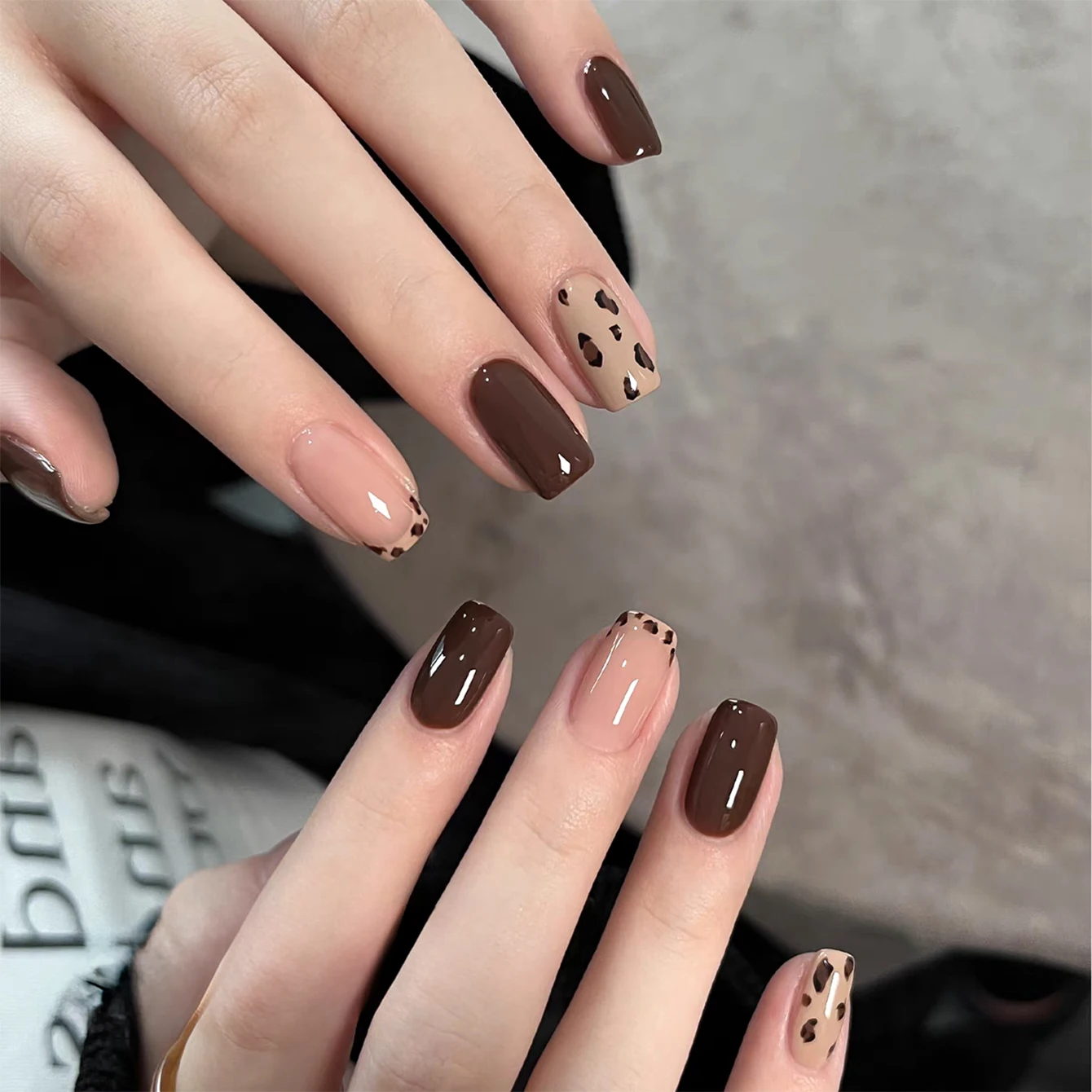 1-12 Stück TC Whitening Maillard Karamell Kaffee Kastanie Braun Kakao Nail Art Nagelzubehör Herbst Milch Tee Braun Gel Nagellack – Detail 4